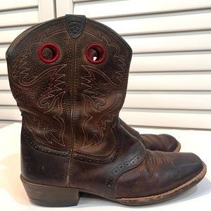 Ariat 10014101  Roughstock Brown Oiled Rowdy Square Toe Boots